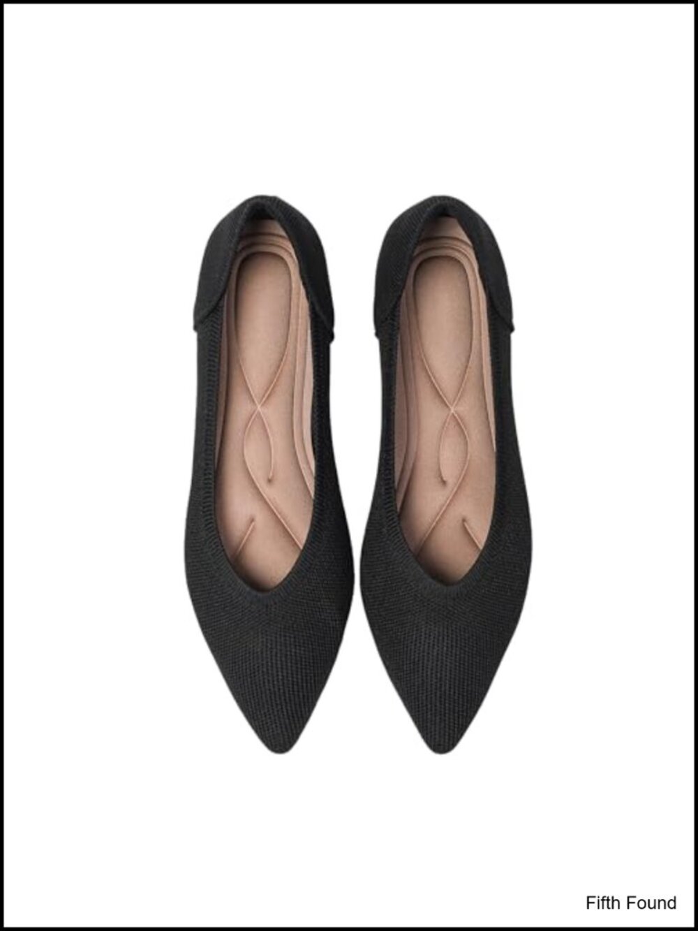 Women's Pointed Toe Knit Ballet Flats Comfortable Slip On Dress Shoes